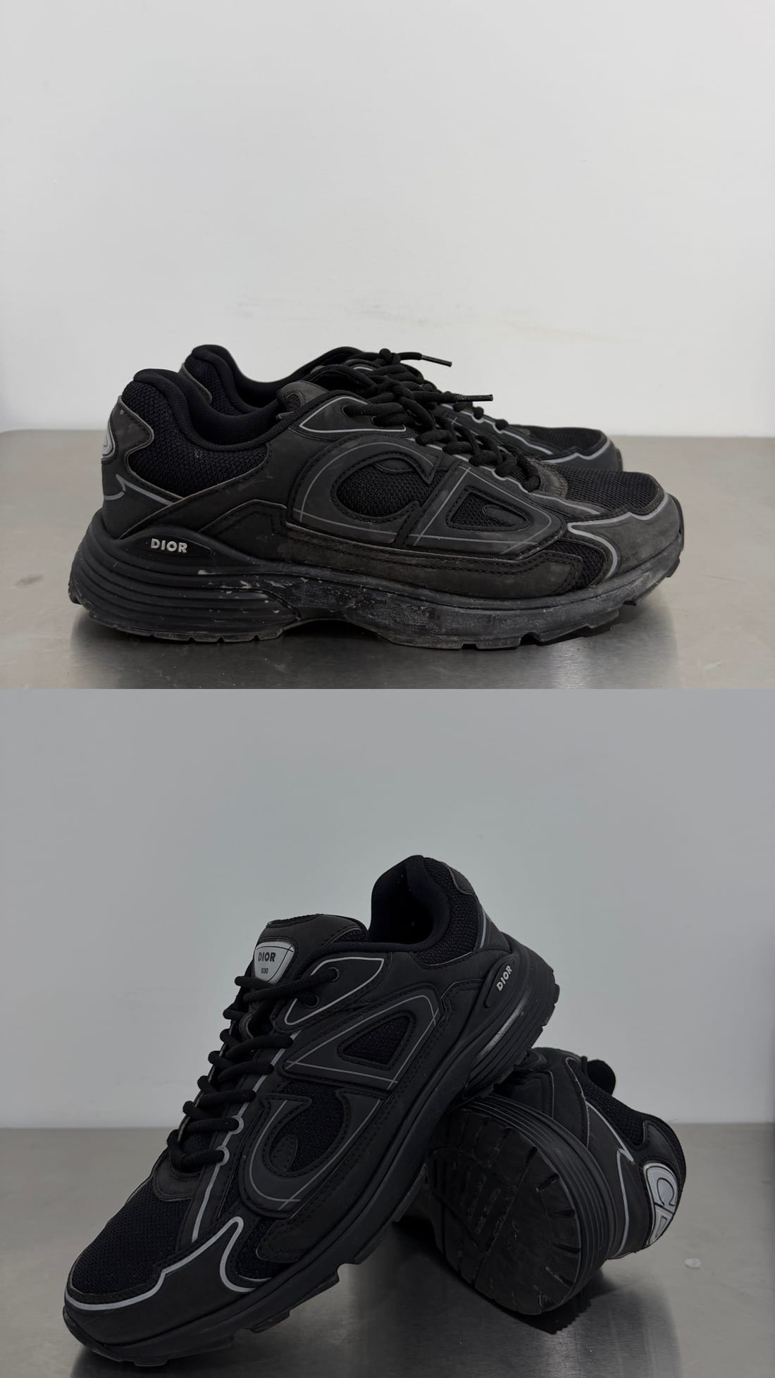Dior B30 before and after cleaning